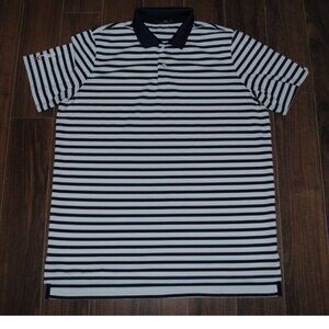 Ralph Lauren RLX Polo Blue Striped Shirt Large Chest 48" Polyester